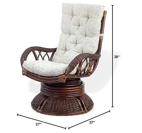Sillón Plegable Rattan Marrón oscuro miniatura 3