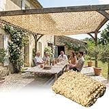 Malla de Camuflaje Militar, Red De Camuflaje Protector Solar Exteriores Toldo, 2m 3.0m 4.0m 5m 8m 10m 12m 15m 20m, Red de Sombra A La Terraza, para Cámping Caza Decoración(Beige,4x4(m))