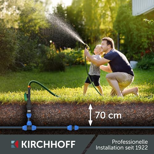 Kirchhoff Wasserleitung für Gartenbewässerung 32 mm x 25 m | PE Rohr für Sprinklersystem | Verlegerohr HDPE | DVGW | Trinkwasserleitung | Made in EU