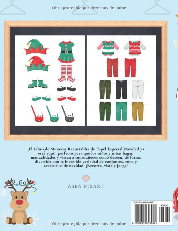 Miniatura 2 de Muñecas Recortables de Papel para Vestir Libro de Recortables Niñas Muñecas 10 Muñecos de Papel +80 Ropa y Accesorios Recortes para Niñas y Niños