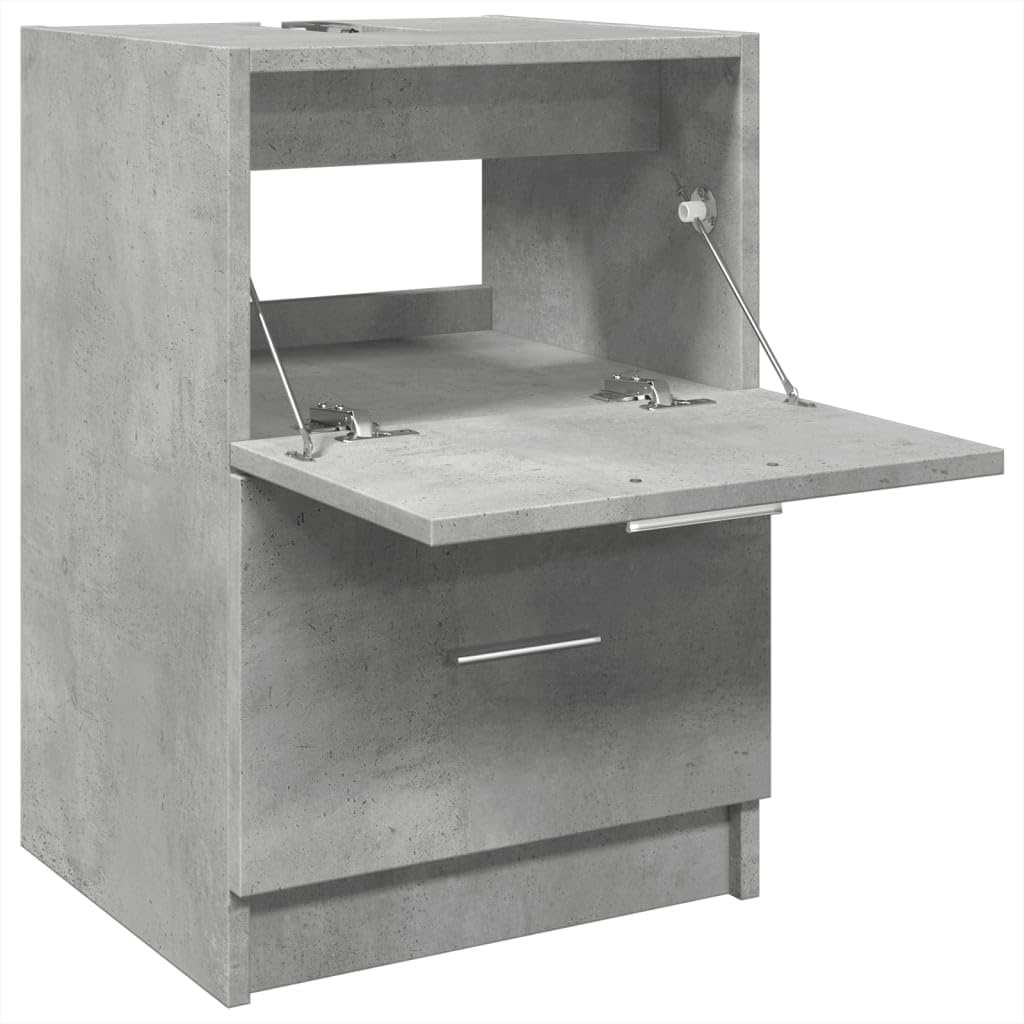 Szafka pod umywalkę, betonowa szara, 40 x 37 x 59 cm, materiał drewnopochodny, trwały mebel łazienkowy z szufladą, nowoczesny design na umywalkę, dużo miejsca do przechowywania