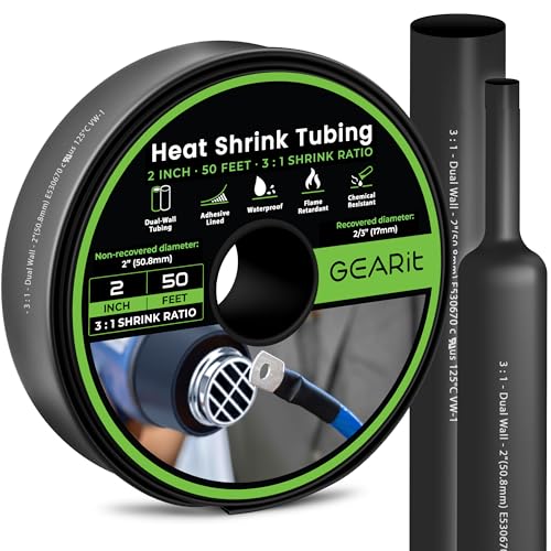 Gaine thermorétractable GEARit tube étanche pour sécuriser le câblage extérieur du jardin