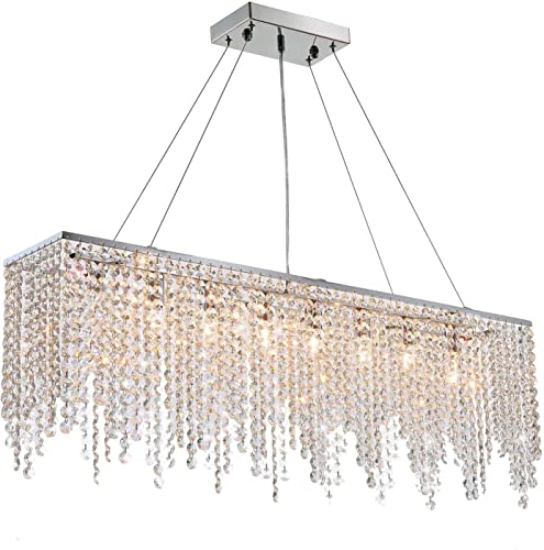 Aiwen Lampadario di Cristallo Rettangolare Moderna...