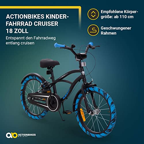 Actionbikes Kinderfahrrad | 16 18 20 24 Zoll - V-Brake Bremsen - Fahrrad für Kinder von 4-12 Jahren - Schutzblech v. / h - Kinder Fahrrad für Mädchen & Jungen - Fahrräder - Bicycle - Kinderrad – Bild 3
