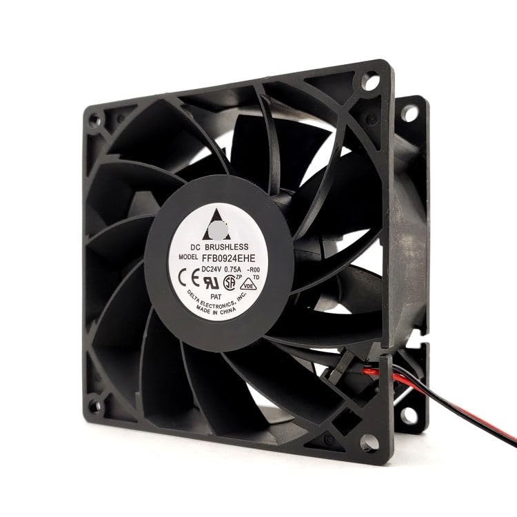 FFB0924EHE 24V DC 0.75A 9038 (92x92x38mm) Ball Bearing Fan for Inverters, High Airflow 110CFM, 4800RPM