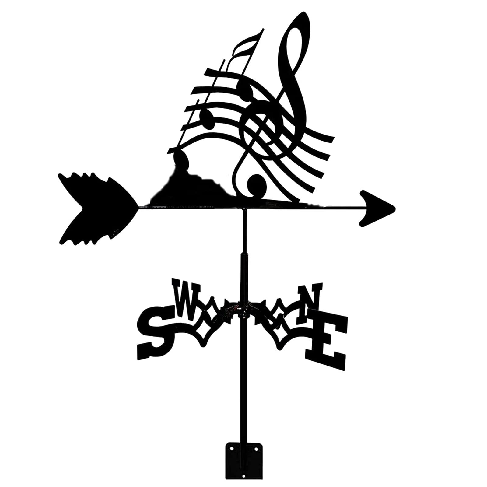 TAXXII Weather Vane,Stainless Steel for Garden Retro Wind Direction Indicator Creative Stake Weathercock Yard Cupolas Farm Sheds Decoion-Musical Note