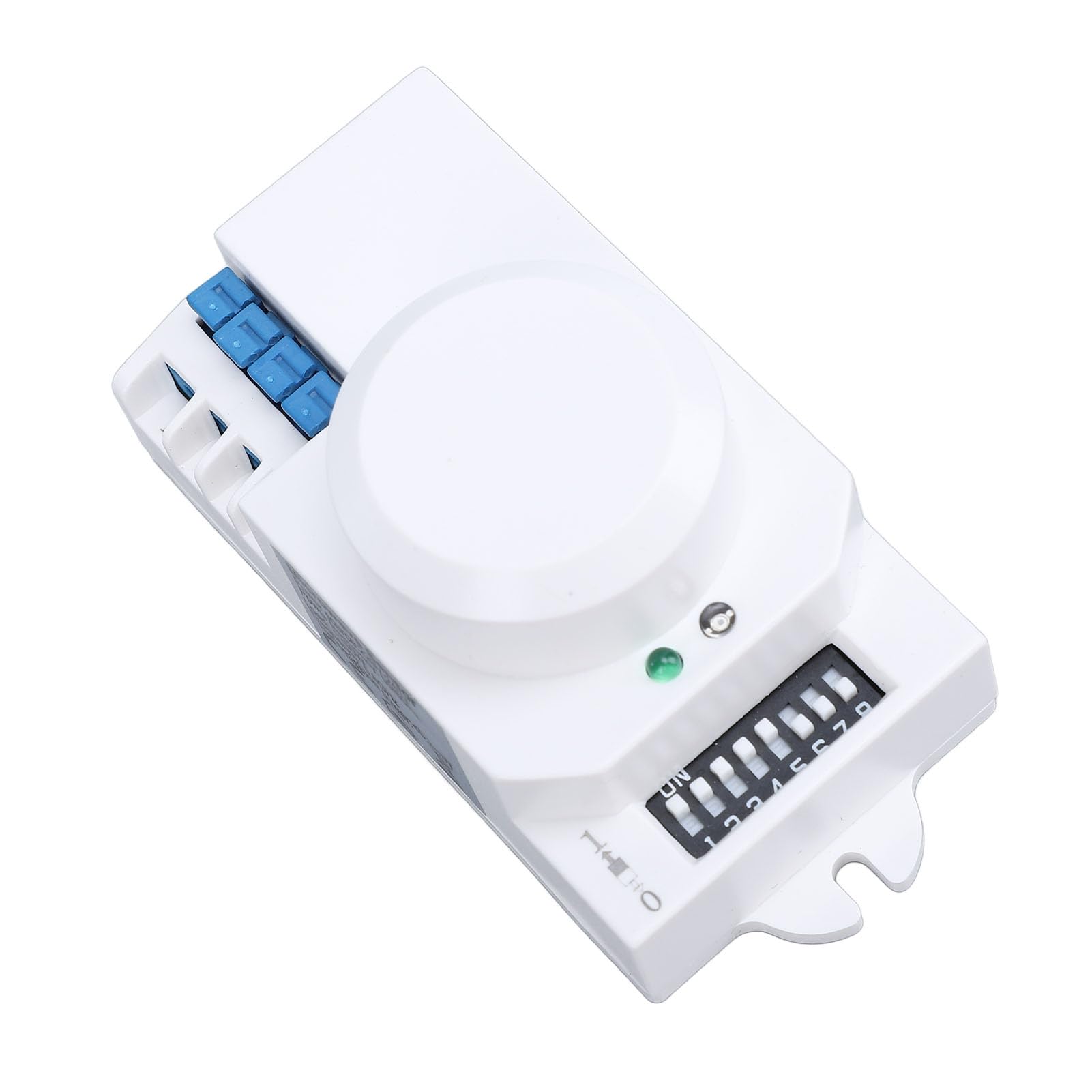 Qcwwy Microwave Sensing Switch, 5.8G 1200W Adjustable 360 Degree Motion Detector with High Detection Rate for Home Hotel Corridor