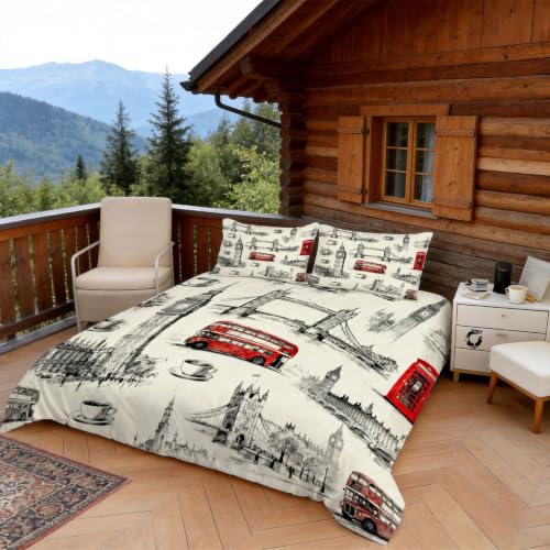 Housse de couette 220x240 microfibre infroissable 2 places - 3