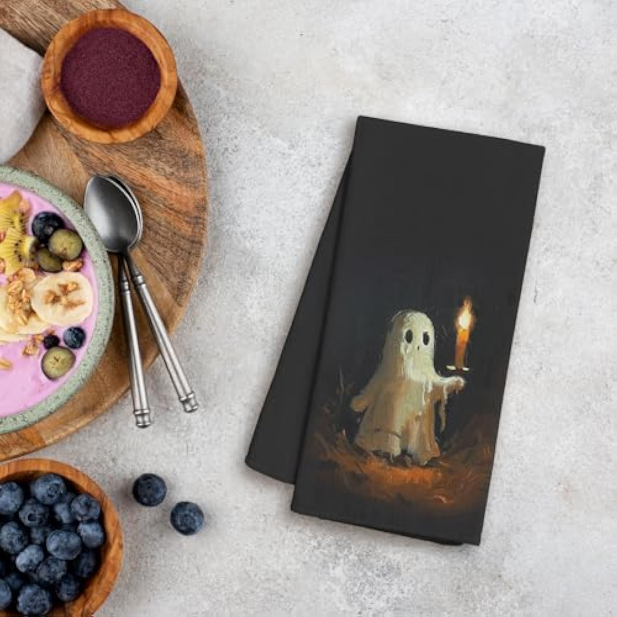 Ghost Decor Halloween Kitchen Towels, Cute Hand Towels