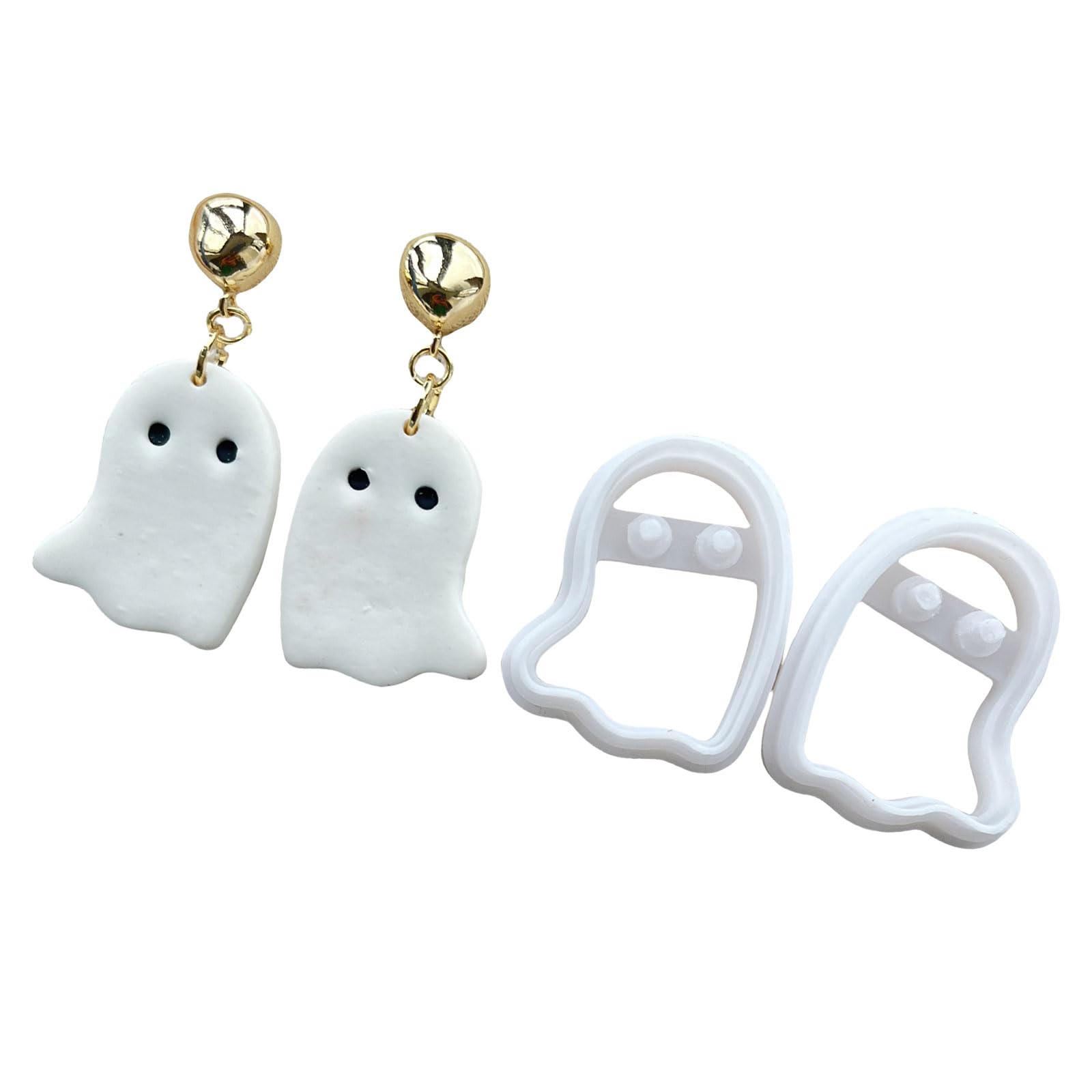 HUANGING Halloween Themed Clay Cutter for Clay Earrings Making, Halloween Earring Cutter Set Earring Molds Art and Craft Enthusiasts