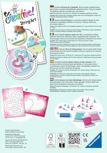Ravensburger 18242 String Art Hearts - Creative Thread Pictures with Loving Hearts, for Children from 6 Years - Image 2