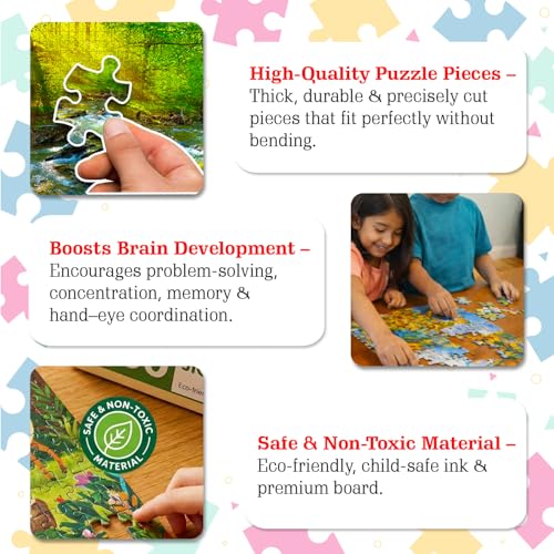 Image of Landscape 1000 Piece Jigsaw Puzzles for Kids and Childrens - Realistic Illustration Challenging Brain Booster Gifts, Fun and Creative Fun Game - Ages 9+ (1000 Pcs)
