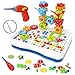 Produktbild CENOVE 3D Puzzle Kinder Mosaik, Schrauben Spielzeug Bausteine Geschenkset, Pädagogisches Spielzeug, Building Puzzle Steckspiel Lernspielzeug für Kinder Junge Mädchen ab 3+ Jahre, 190 Pcs