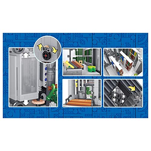 TYPIS Hausbausteine, Science Fiction Bank, Architektur Bausteine Set, Modulargebäude, kompatibel mit LEGO Haus (4185… – Bild 7