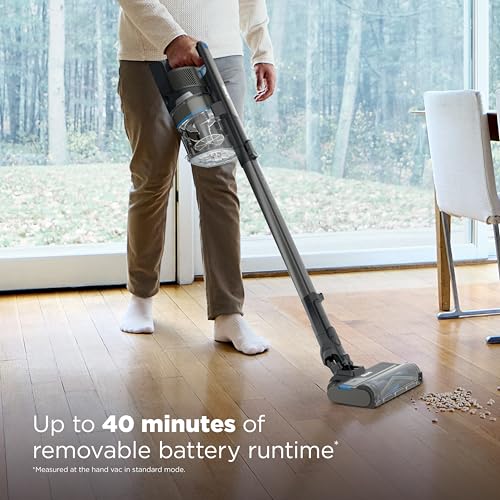 Image of Shark PowerPro Reveal Plus Cordless Vacuum, FloorDetect & Dirt-Reveal Technology, HEPA Filter, Carpet & Hard Floor, Rechargeable, Charcoal, IZ376H