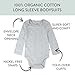 HonestBaby 10-Pack Long Sleeve Bodysuits One-piece 100% Organic Cotton for Infant Baby Boys, Girls, Unisex, Rainbow Blues, 6-9 Months