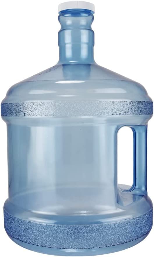 2 Gallon BPA FREE Short Stubby Water Bottle With Handle, Cap Drinking Water In USA