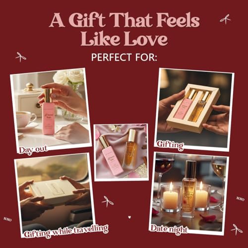 Image of Glamveda Valentine Luxury Perfume Couple Gift Set | Floral Bae & Dubai Oud Long Lasting 2x20ml | Valentine Day Gift for Her & Him | Floral, Fruity & Oud Premium Pure Perfume for Man & Woman