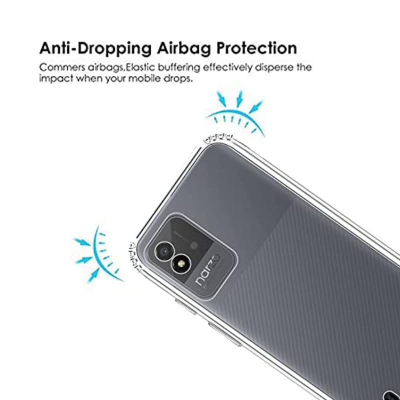 Image of Case Creation Brand - Mobile Cover for Realme Narzo 50i (Soft & Flexible Back Case), Transparent