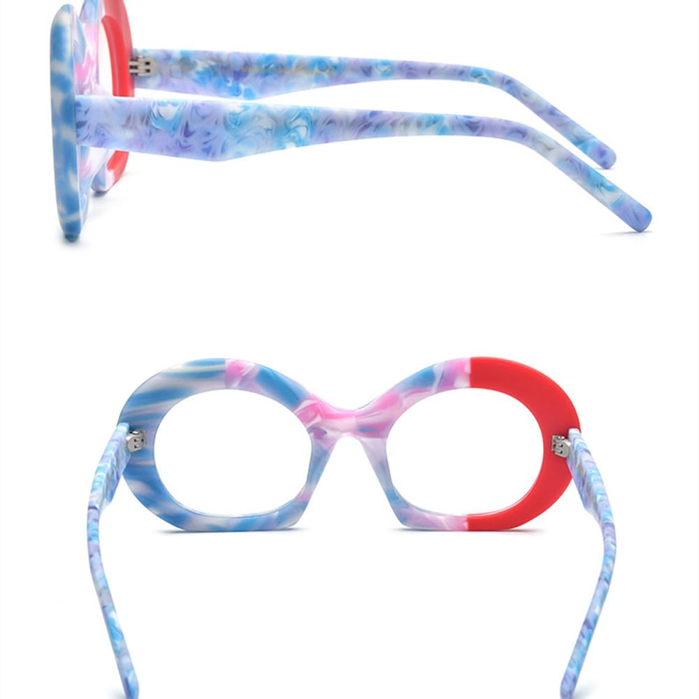 Monturas de gafas de acetato de colores con empalme Montura de gafas de ojo de gato Gafas universales para hombres y mujeres