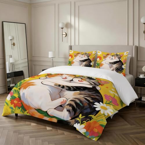 Housse de couette 200 x 220 cm chaton imprimé 3D pour une chambre cocooning