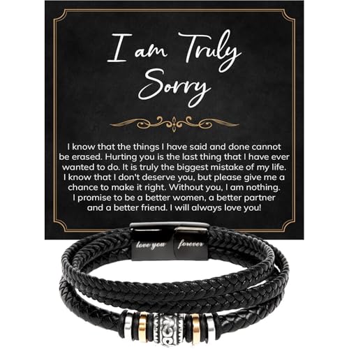 I Am Truly Sorry Bracelet For Him, Apology Gifts For Men, I'm Sorry Bracelet Gift For Him, I'm Sorry For Hurting You Bracelet For Him, Forgive Me Bracelet, I'm Sorry Gifts For Him
