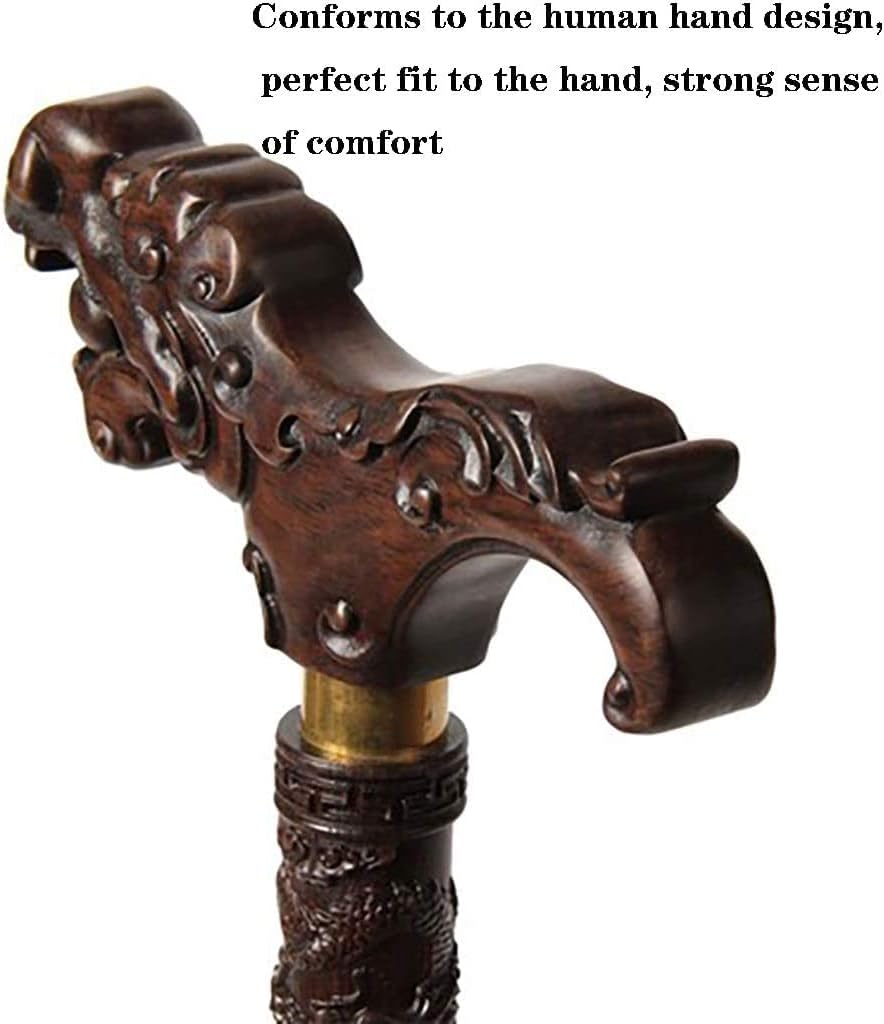 高齢者のための屋外散歩のための木製松葉杖マホガニー無垢材彫刻滑り