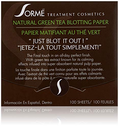 Sorme' Treatment Cosmetics Blotting Paper, Green Tea, 0.5 oz.
