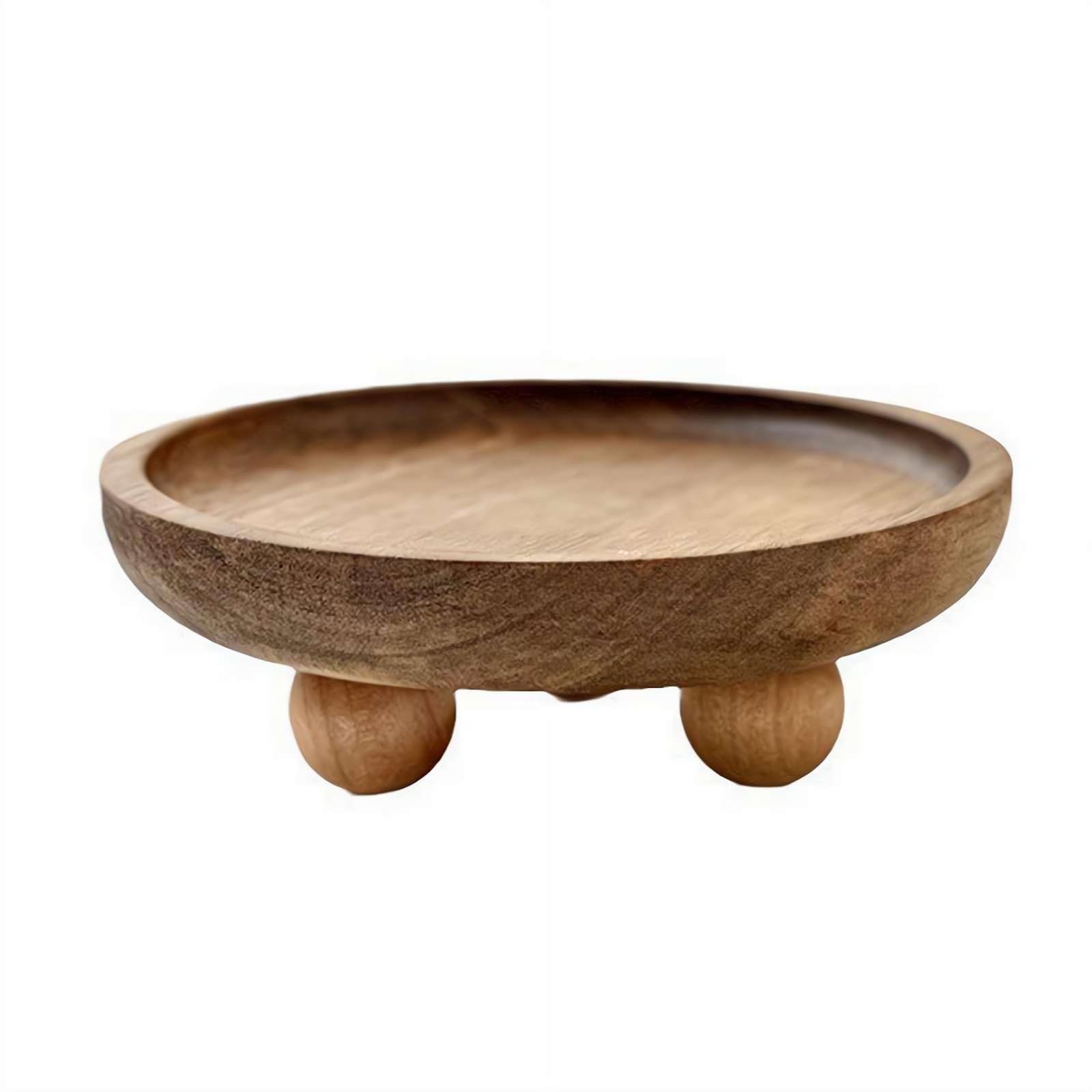 Wood Display Risers Stand,Small Wooden Pedestal Stand Decor Tray for Candles Plants Bottles Mini Vases Soap Dispenser,Decorative Plant Stand for Farmhouse Kitchen Entry Table