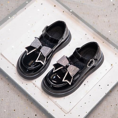 Girls Fashion Versatile Lace Dance Shoes - Flower Girl Mary Jane Flat Dress Shoes Party Wedding Suitable for Toddlers/Little Kids/Big Kids4