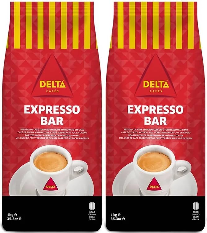 Delta Espresso Bar Roasted & Torrefacto Coffee Beans - 1kg - Pack of 2 (2kg)