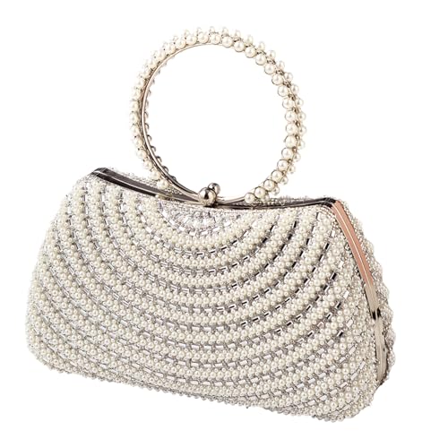 Sac à bandoulière pour bal de fin d'année élégant en perles pour briller en soirée
