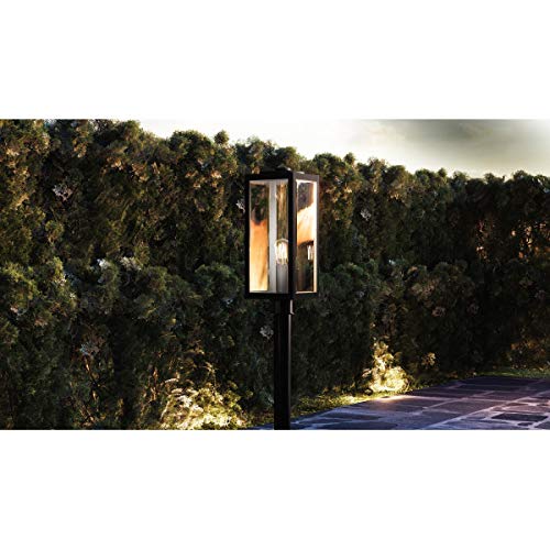 Quoizel Wvr9007Ek Westover Modern Industrial Outdoor Post Mount Lighting, 1-Light, 150 Watt, Earth Black (21"H X 7"W) #TOP3