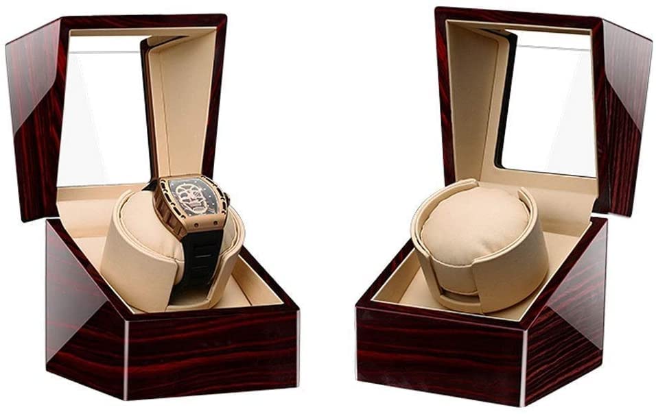 Enrollador de reloj automático ZYFSHA de madera con cojín flexible
