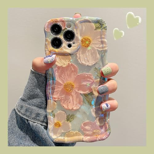 EYZUTAK Case for iPhone 11, Colorful Retro Oil Painting Print Flower, Green by EYZUTAK - Used condition - Image 9