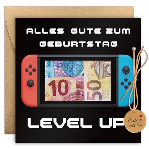 Geldgeschenke Geburtstag Gamepad Geburtstagskarte Geldgeschenke Verpackung mit Umschlägen Gaming Deko Zocker Geschenk Coole Sachen für Jungs Geldgeschenk Karte Geburtstag für Männer