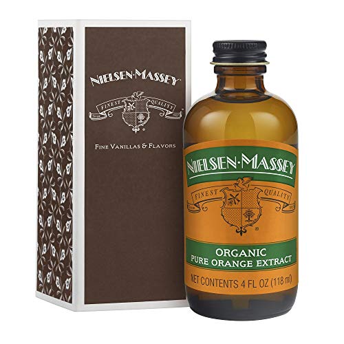 Nielsen-Massey Organic Pure Orange Extract, for Baking, Cooking, Drinks, Grilling, with Gift Box, 4 Ounces