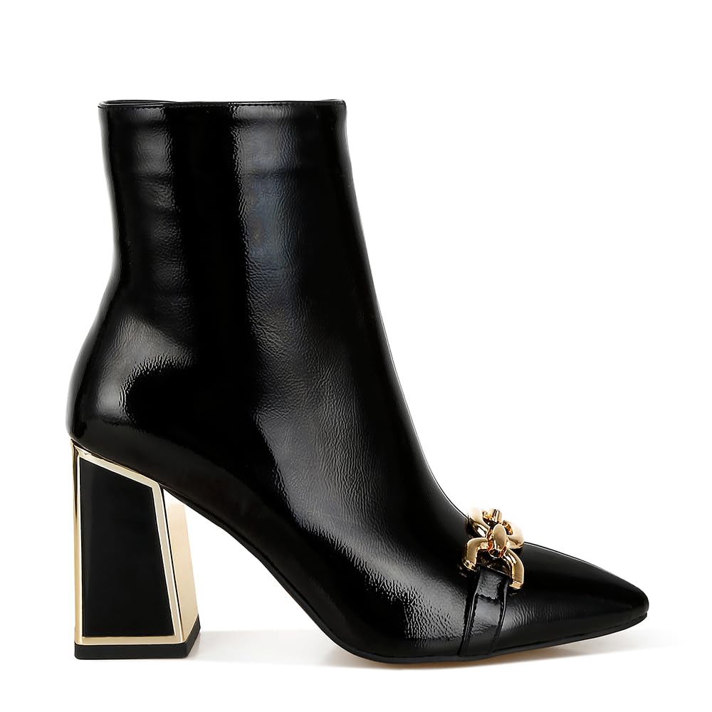 London Rag Pollux Metallic Chain Detail Boots