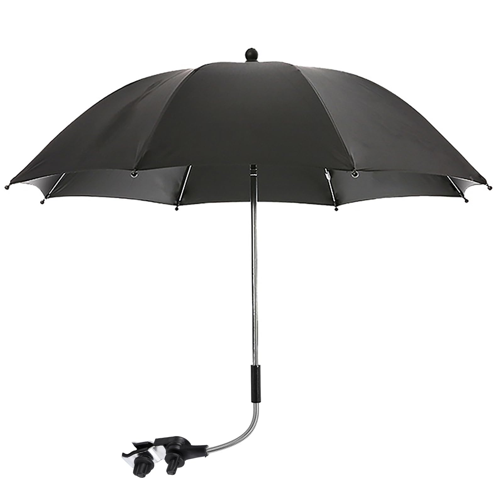 Souarts Parasol Umbrella for Pram 360° Adjustable Rotatable Universal Infant Sun Waterproof Protection Umbrella for Stroller Pushchair and Buggy