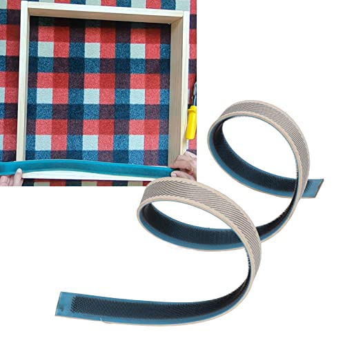 Image of 2Pcs Punch Needle Frame, 39.4in Gripper Strip Rug Fabric Hooking Gripper Frame Square Tufting Frame for Cross Stitch Embroidery