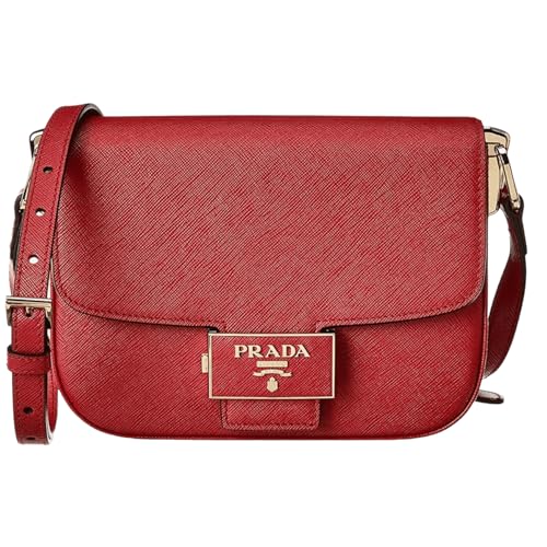 Prada Pattina Shoulder Bag Red
