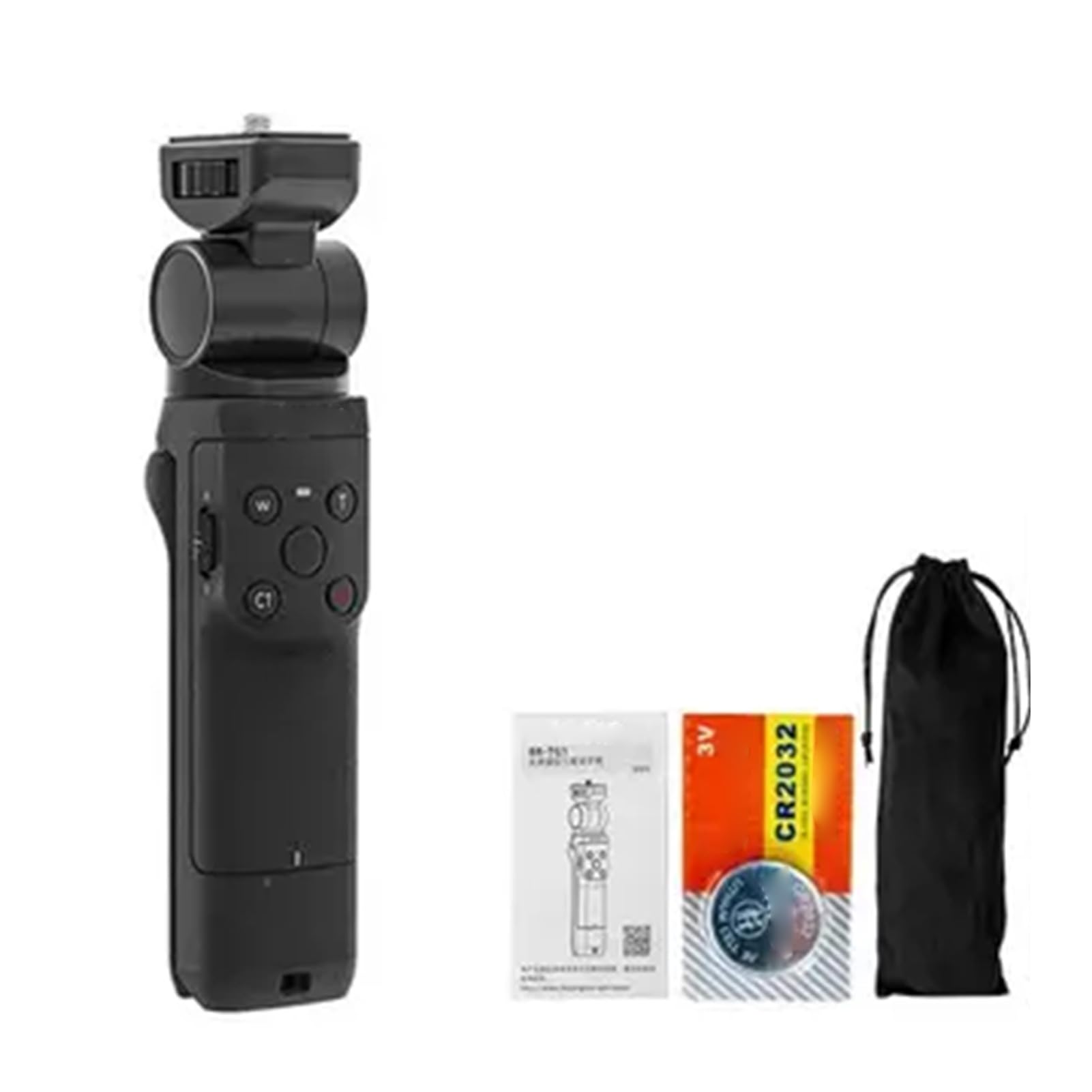 Empuñadura de Trípode Remota Inalámbrica, Empuñadura Ergonómica Remota Desmontable de 10 M con Rotación Panorámica de 360° y Giro Vertical de 180°, para Vlogging, Transmisión en