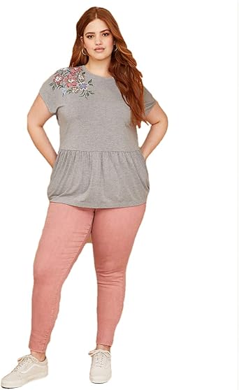 Lane Bryant Grey Dolman Peplum Top(18