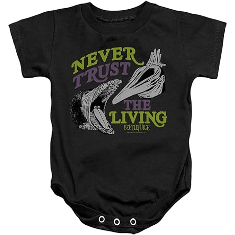 Popfunk Beetlejuice Never Trust The Living Infant Baby Onesie