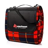 meteor 4XL 260x220 Extra Large Picknickdecke Outdoor stranddecke wasserdichte sanddichte tolle Picknick-Matte Decken groß Camping-Decke isoliert Liegematte (300 x 300 cm, Tartan)