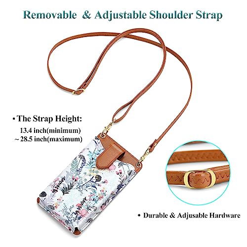 Image of Peacocktion Small Crossbody Cell Phone Purse for Women, Lightweight Mini Small Crossbody Bags for Women with Card Slots