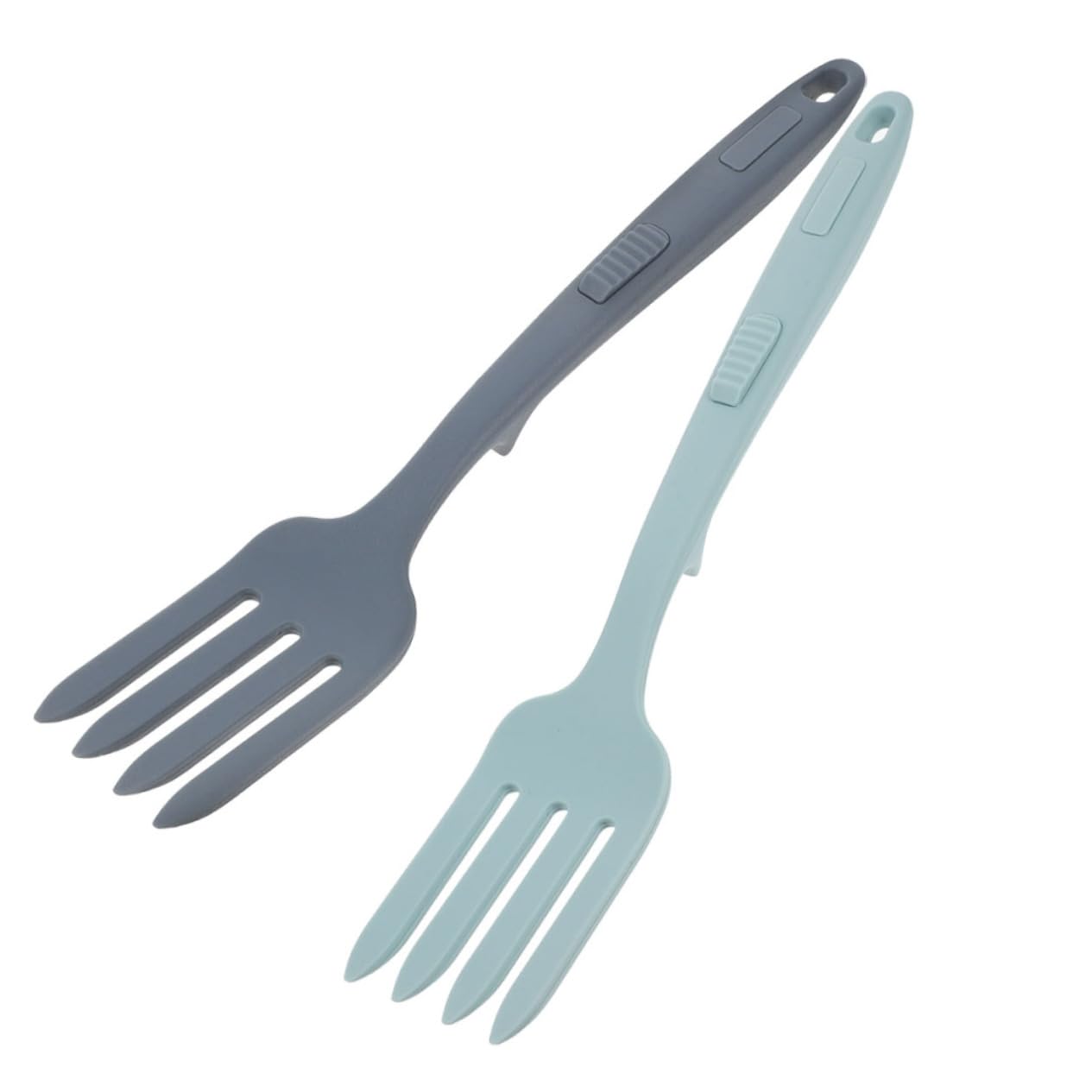 Cabilock 2pcs Silicone Cooking Forks for Baking Mixing Flexible Non-stick Dishwasher Safe Kitchen Tool