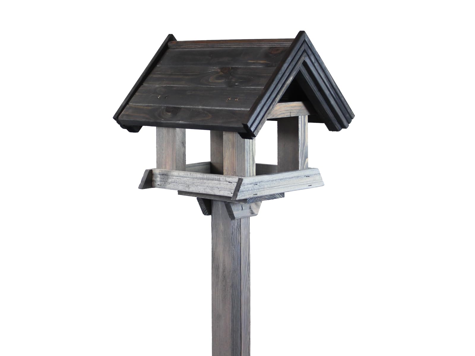 Mangiatoia per uccelli in legno di pino fatto a mano, resistente alle intemperie, 34 x 29 x 29 cm, per balcone, terrazza, giardino, casetta per uccelli per cinciine, fringuelli, passeri, prodotto