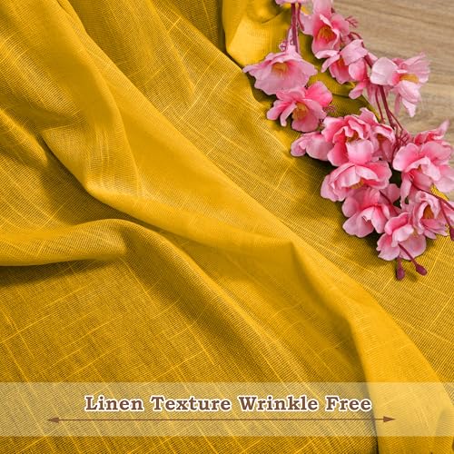 Image of HOMEMONDE Sheer Curtains for Living Room, Bed Room - Transparent Curtain Home Decor