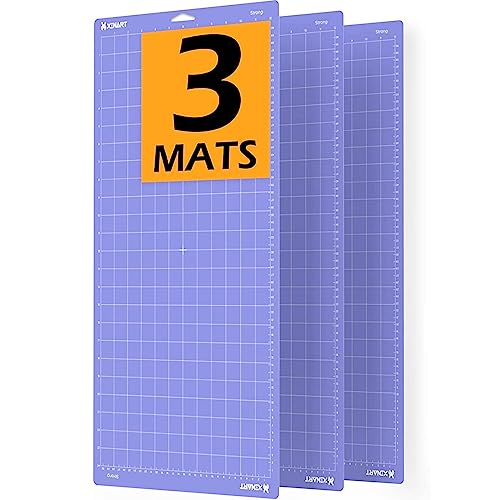 Xinart Cutting Mat for Cricut Maker 3/Maker/Explore 3/Air 2,12x24 Inch, 3 Mats Strong Adhesive Sticky Purple Quilting Cutting Mats Replacement Compatible with Cricut Machines